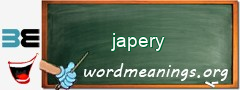 WordMeaning blackboard for japery